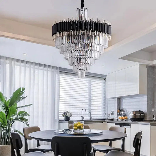 New Peri Modern Crystal Chandelier with K9 Crystal and High-Quality Metal Frame, Featuring E14 LED Bulbs for Energy-Efficient Lighting in Luxury Interior Design