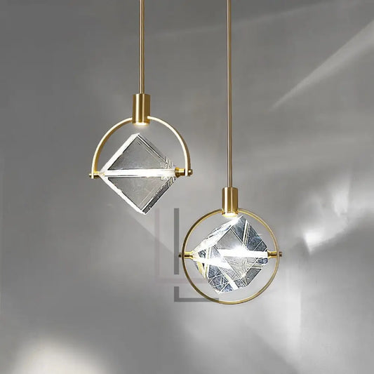 Lights of Scandinavia - Kimberlite - Outstanding luxury pendant light. Clean design, polished steel body combined with a large crystal that really makes the light pop. Applicable for living rooms, kitchens, bedrooms, dining rooms, cafés, etc. Dimensions Diameter 20cm Height 50cm + 50cm hanging rod. Two variants available; Open and Closed  Modern LED Crystal Chandelier kitchen bar Pendant lamps Bedroom bedside decor lighting Dining room Hanging lights  Specifications Light Source LED Bulb Base Type 2G11