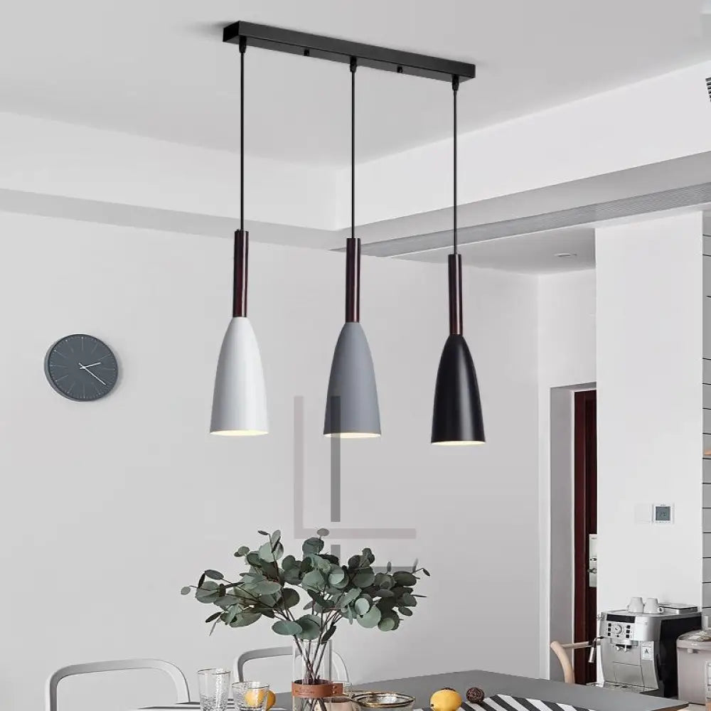 Luminate Living - Trine - Nordic contemporary 3 pendant lighting. Modern design, aluminum body and adjustable cord length. Dining Table Pendant lights. Kitchen Island Chandelier, Pendant light Home Decoration indoor lighting, Chandeliers for bedroom